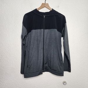 Columbia Lightweight Hooded Activewear Running Jacket Black/Gray Women's Medium